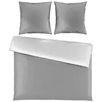 Bio:Vio OBOUSTRANNÉ POVLEČENÍ, satén, barvy stříbra, 200/200 cm