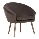 Carryhome KŘESLO, textil, tmavě hnědá