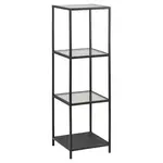 REGÁL, černá, ocel, 37/119,5/35 cm