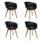 MID.YOU SADA ŽIDLÍ S PODRUČKAMI 4 kusy