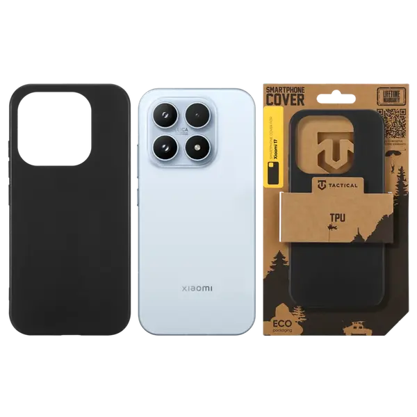 Zadní kryt Tactical TPU pro Xiaomi 17, černá