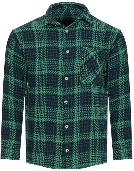 Bomber bunda v zeleno-modré kostce