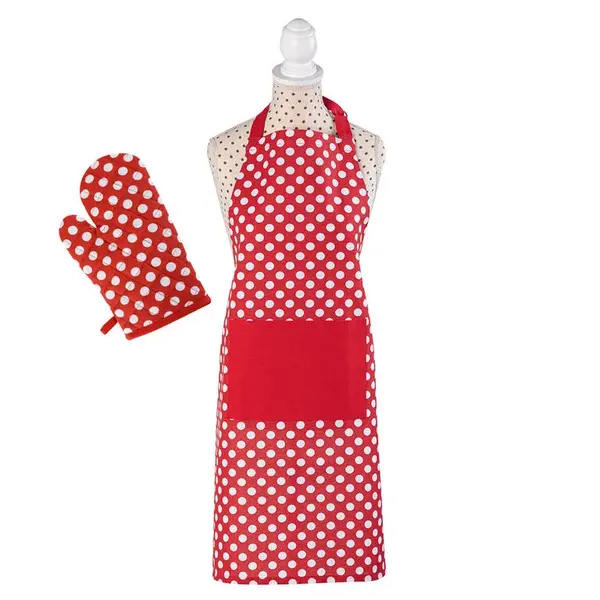 Kuchynský set BODKA červená 3 diely