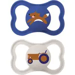 MAM Supreme Double Box 6+ months dudlík Blue/ Grey 2 ks