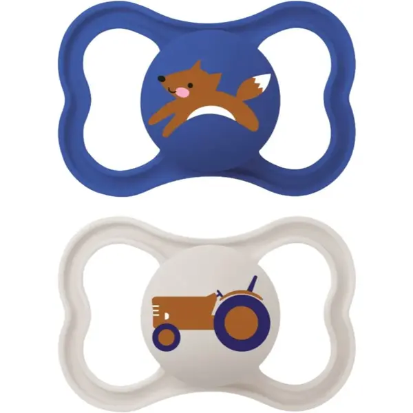 MAM Supreme Double Box 6+ months dudlík Blue/ Grey 2 ks