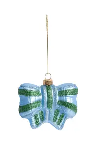 &k amsterdam  Ozdoba na vánoční stromeček  Ornament Ribbon Blue