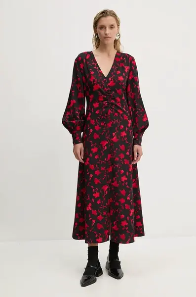 Šaty Gestuz černá barva, maxi, 10909403