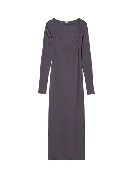 Bershka Šaty  tmavosivá