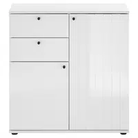 XXXL KOMODA, vysoce lesklá bílá, 80/83/38 cm