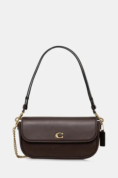 Kožená kabelka Coach Brook Flap Chain Bag