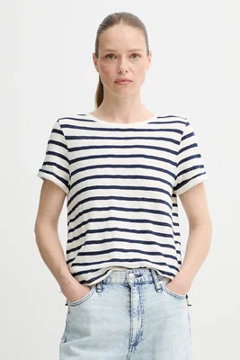 Bavlněné tričko Levi's dámské, béžová barva