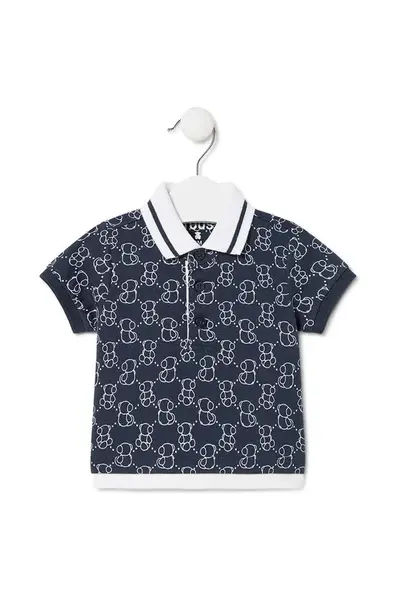 Dětská bavlněná polokošile Tous zelená barva