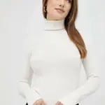 Svetr Morgan dámský, béžová barva, lehký, s golfem
