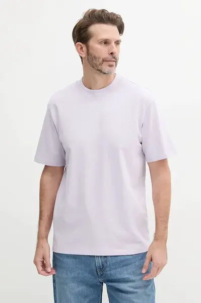 Bavlněné tričko HUGO Dapolino černá barva, 50488330