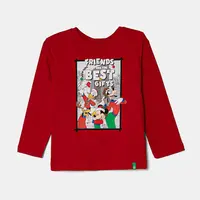 Dětské bavlněné tričko s dlouhým rukávem United Colors of Benetton