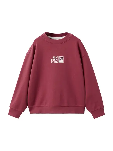 MANGO KIDS Mikina 'SUNBURN'  krémová / čerešňová