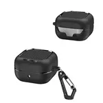 Techsuit CarbonFiber pouzdro, Samsung Galaxy Buds 4 / Buds 4 Pro, černé