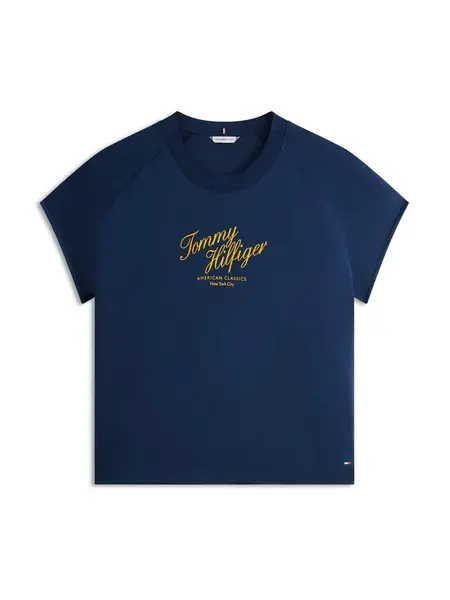 TOMMY HILFIGER Tričko  námornícka modrá / karí