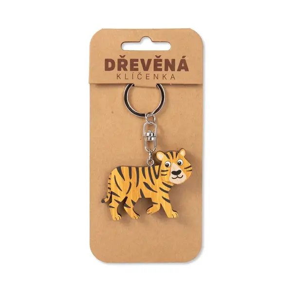 Kľúčenka drevená - Tiger ALBI