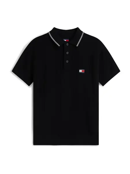 Tommy Jeans Sveter  čierna / biela
