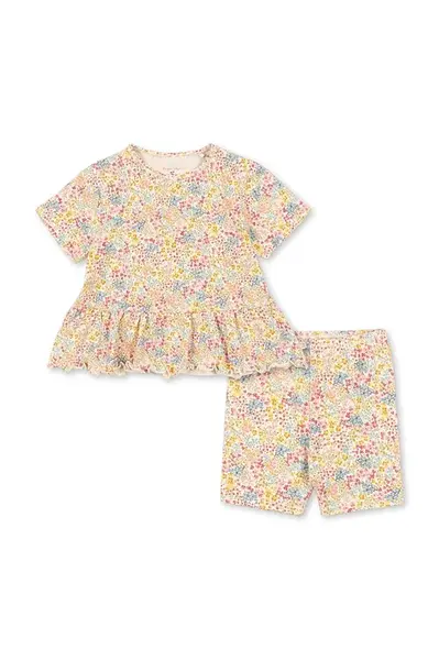 Konges Sløjd set dětský s bavlnou BASIC FRILL SET GOTS