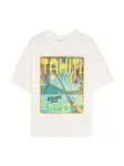 Bershka Oversize tričko  tyrkysová / žltá / olivová / biela