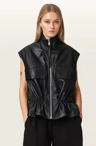 AllSaints  vesta dámská kožená FLOR