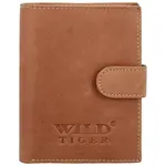 Pánská kožená peněženka světle hnědá - Wild Tiger Jonah