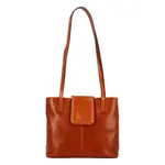 Dámská kožená kabelka přes rameno koňaková - ItalY Yurama