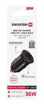 SWISSTEN CL ADAPTÉR POWER DELIVERY USB-C + QUICK CHARGE 3.0 36W METAL, ČERNÁ