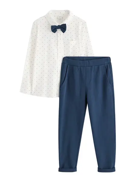 Lindex Set  námornícka modrá / biela