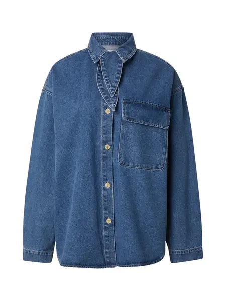 EDITED Blúzka 'Anisha'  modrá denim