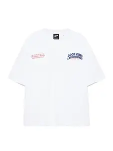 Pull&Bear Tričko 'COMMUNITY PLAYER'  modrá / červená / biela