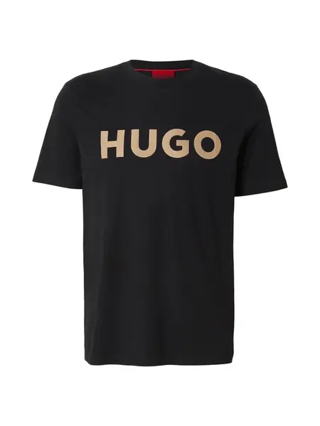 HUGO Tričko 'Dulivio'  béžová / čierna
