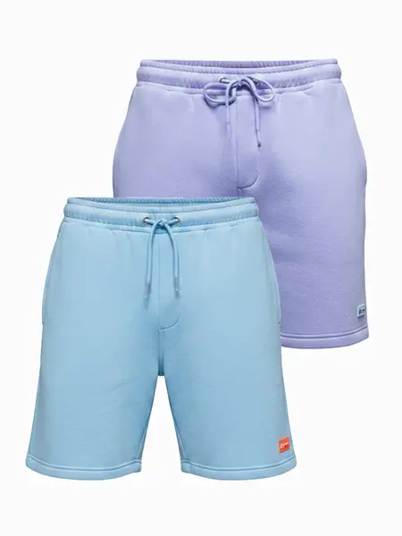Ombre souprava dvou unisex šortek s elastickým pasem