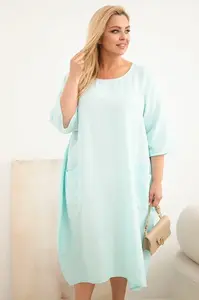 Kesi Dámské plus size šaty s kapsami
