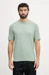 BOSS Green basic tričko pánske s prímesou hodvábu BOSS X PORSCHE