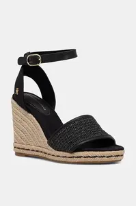 Tommy Hilfiger sandále HIGH WEDGE ESPAD RAFFIA