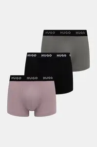 HUGO boxerky pánske bavlnené s elastanom TRUNK TRIPLET PACK 3-pak