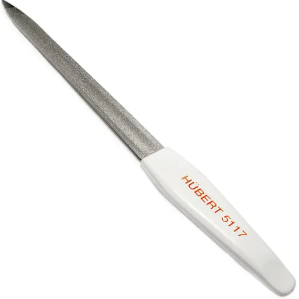 Safírový špičatý pilník na nehty Hairway "7R", bílý - 177 mm (11517)