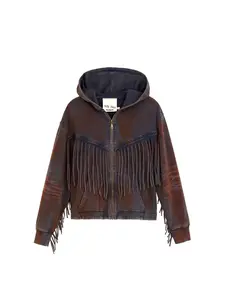 Desigual Prechodná bunda  modrá denim / hrdzavohnedá
