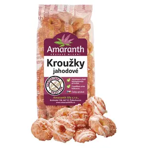 AMARANTH Krúžky jahodové 90 g