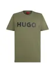 HUGO Tričko 'Dulivio'  kaki / čierna