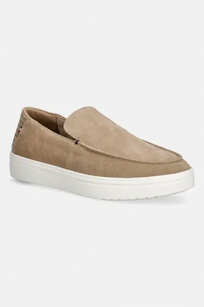Tommy Hilfiger mokasíny pánské semišové MODERN LIGHT SUEDE LOAFER