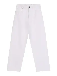 Bershka Džínsy  biely denim