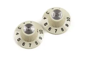 Fender Pure Vintage 1965 Jazzmaster Witch Hat Knobs Vintage White