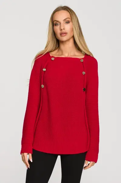 Made Of Emotion Woman's Pullover M712 Raspberry