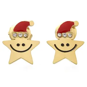304 Stainless Steel Enamel Stud Earrings