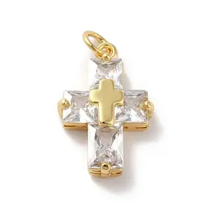 Rack Plating Brass Micro Pave Cubic Zirconia Pendants