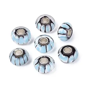 Handmade Lampwork & Brass Core European Beads